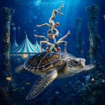 2026_10_07 acrobates contorsion avec tortue Circo del Agua_Circo Alegria